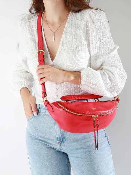 Cross Body Tas S Origami Leder Lancel Rood origami A12527 ander zicht 1